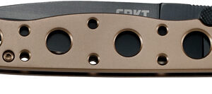 Crkt M16-03bk 3.5" Plain Edge - Spear Point Black Blade Bronze