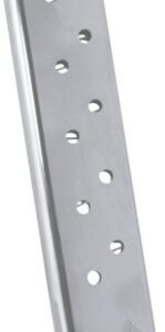 Mec-gar Magazine 1911 Govt. - 45acp 10rd Extended Nickel
