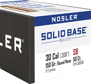 Nosler Bullets 30 Cal .284 - 150gr Solid Base Rn 50ct