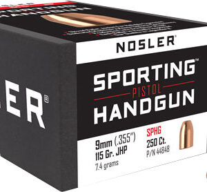 Nosler Bullets 9mm .355 - 115gr Jhp 250ct !