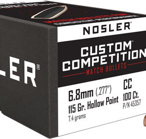 Nosler Bullets 6.8mm .277 - 115gr Hp-bt Custom Comp. 100c!