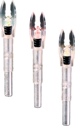 Nockturnal Shift Lighted Nock - Universal Red-green Strobe 3pk
