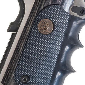 Pachmayr Laminated Wood Grips - 1911 Charcoal Silvertone