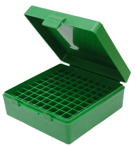 Mtm Ammo Box 38-357 - 100-rounds Green