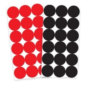 Splatter Shot Target Repair - Pasters 1" Red-black 432ct
