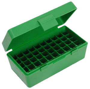 Mtm Ammo Box 38-357 50-rds - Flip Top Style Green