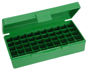 Mtm Ammo Box 45acp-40sw-10mm - 50-rounds Flip Top Style Green