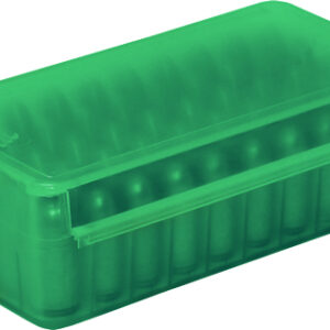 Mtm Ammo Box 9mm Luger-380acp - 50-rounds Side Slide Cl Green