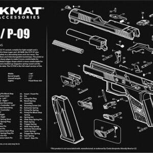 Tekmat Armorers Bench Mat - 11"x17" Cz P-07-09 Pistol