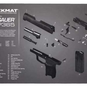 Tekmat Armorers Bench Mat - 11"x17" Sigarms P365 Black