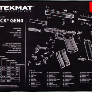 Tekmat Armorers Bench Mat - Ultra 15"x20" For Glock G4 Blk