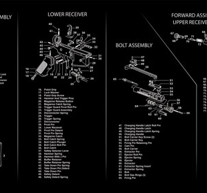 Tekmat Armorers Bench Mat - Ultra 15"x44" Ar-15 Black