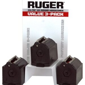 Ruger Magazine 10-22 22lr - 10rd Black Plastic 3pack