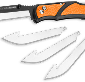Outdoor Edge 3" Razor Lite - Edc Folder Orange W-4 Blades
