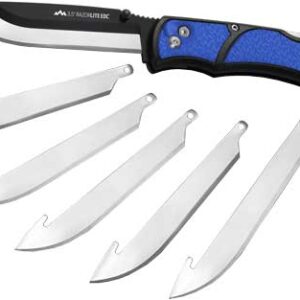 Outdoor Edge 3.5" Razor Lite - Edc Folder Blue W-6 Blades