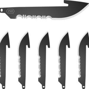Outdoor Edge 2.5" Drop Point - W-serrations Black Blade 6-pk