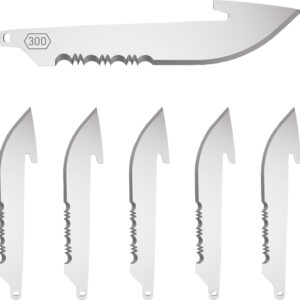 Outdoor Edge 3" Drop Point Bld - W-serrations Black Blade 6-pk