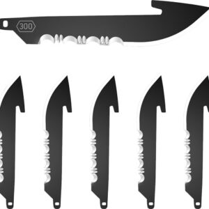 Outdoor Edge 3" Drop Point W- - Serrations Rep Blades 6-blades