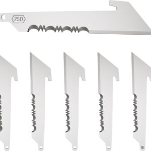 Outdoor Edge 2.5" Utility Blds - W-serrations Black Blade 6-pk