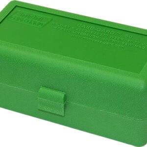 Mtm Ammo Box Wssm & 500sw - 50-rounds Flip Top Style Green