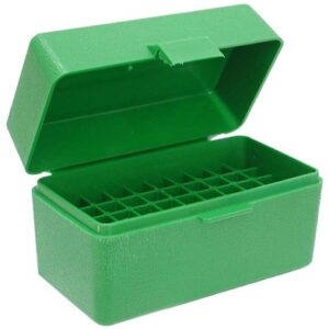 Mtm Ammo Box 22-6mm Ppc & Br - 50-rounds Flip Top Style Green