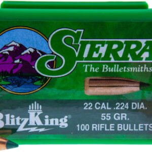 Sierra Bullets .22 Cal .224 - 55gr Blitzking 100ct