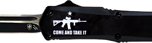 Templar Knife Small Otf Come - And Take It Ar 2.75" Blk Tanto