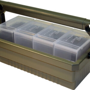 Mtm Shotshell Box Caddy W- 4 - Ss25 Rnd Clear Shotshell Boxes
