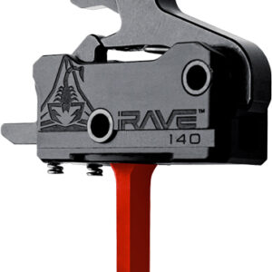 Rise Trigger Rave 140 Flat Sst - Red 3.5lb Ar-15 W- Walk Pins