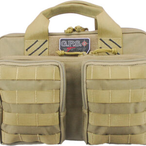 Gps Quad+2 Pistol Case - W-2-removable Pouches Tan