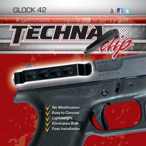 Techna Clip Handgun Retention - Clip For Glock 42 Right-left
