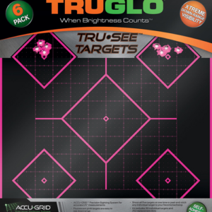 Truglo Tru-see Reactive Target - 5 Daimond 6-pack Pink