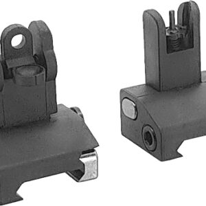 Je Flip-up Front And Rear - Polymer Sight Set Black