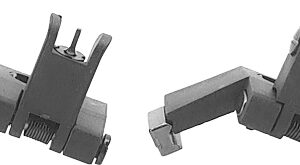Je Flip-up Front And Rear - Offset Polymer Sight Set Black