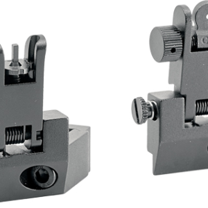 Je Flip Up Front-rear Sight - 45 Degree Offset Aluminum Blk