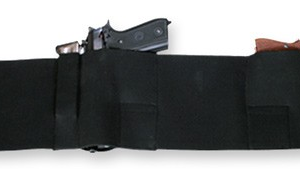 Bulldog Belly Wrap Holster Blk - Large  Holds 2 Guns & 2 Mags